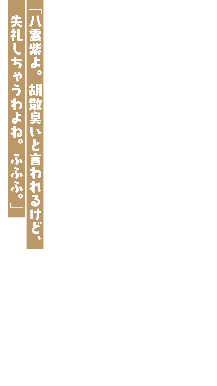 「八雲紫よ。胡散臭いと言われるけど、失礼しちゃうわよね。ふふふ。」